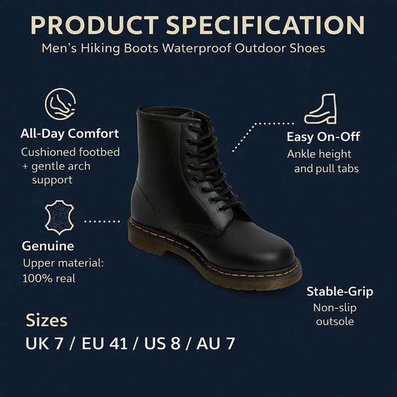 Men's Hiking Boots Ankle Outdoor Lace Up Trail Footwear