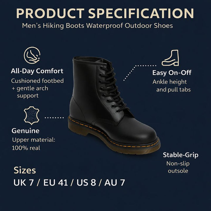 Men's Hiking Boots Ankle Outdoor Lace Up Trail Footwear