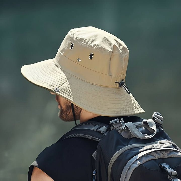 Herren Wanderhut UV Schutz Weitkrempiger Atmungsaktiv Outdoor