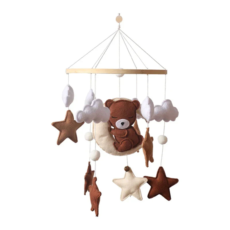 Hochet Pendentif en Peluche pour Bébé – Design Sûr avec Sons Apaisants et Motif Ours – Léger et Pratique pour Petites Mains 0