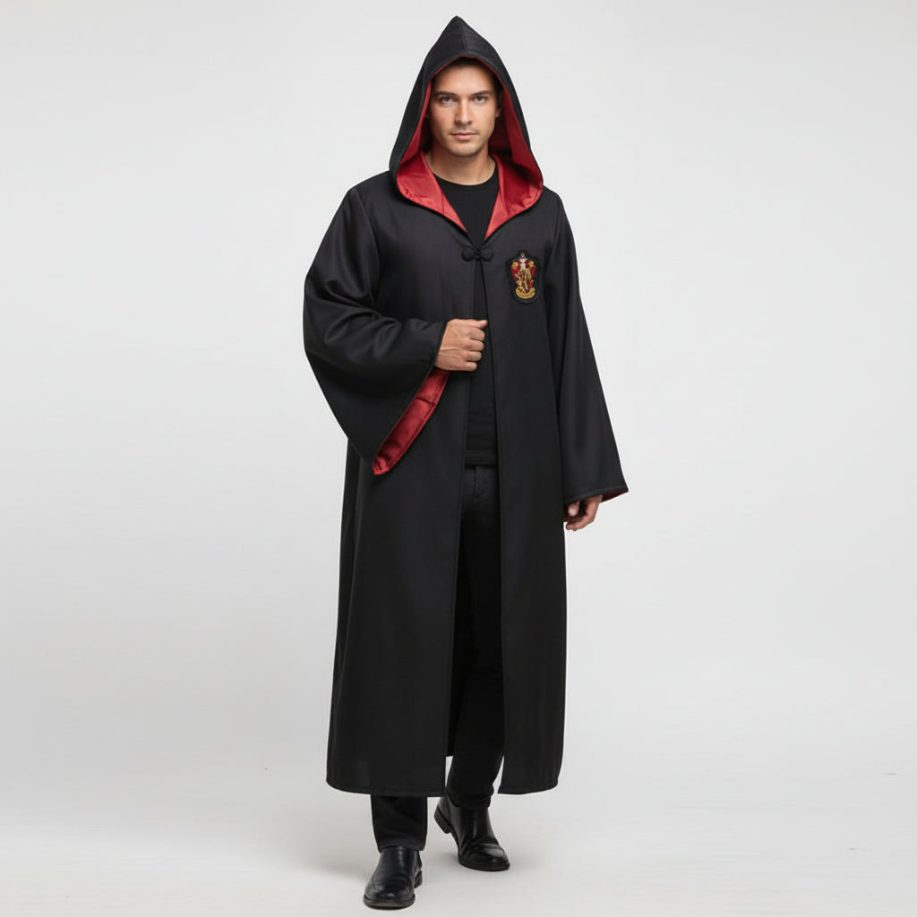 Wizard Costume Cloak Wand Glasses Accessories Kids Adults