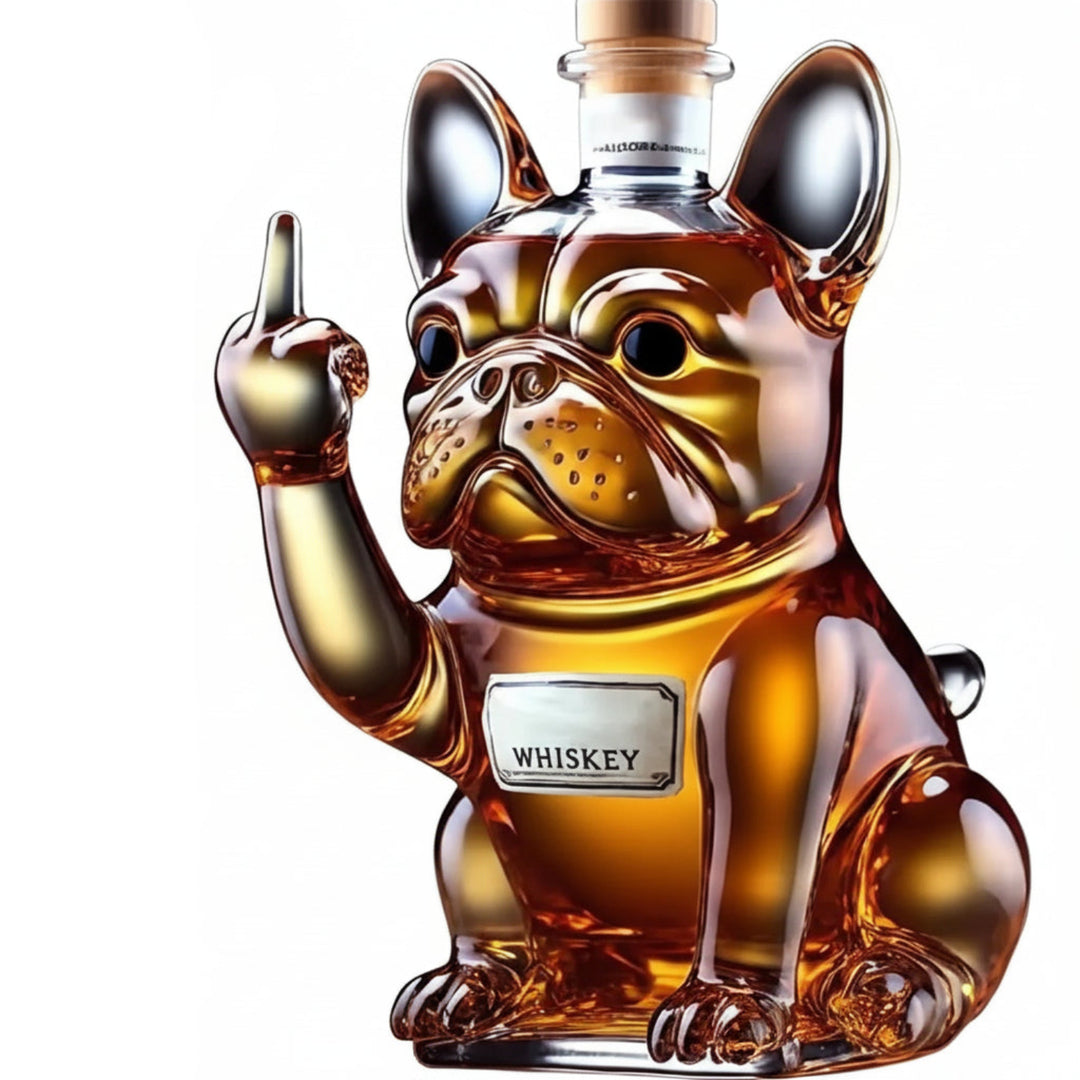 French Bulldog Whiskey Bottle 3D Decanter Home Bar Decor