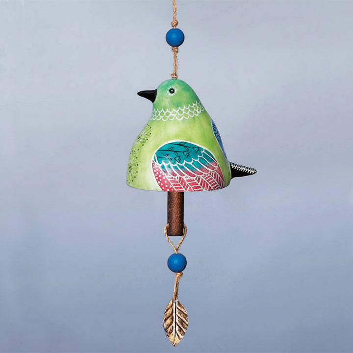 Decorazione da giardino con campanelli a vento a forma di uccello da appendere per esterni e casa