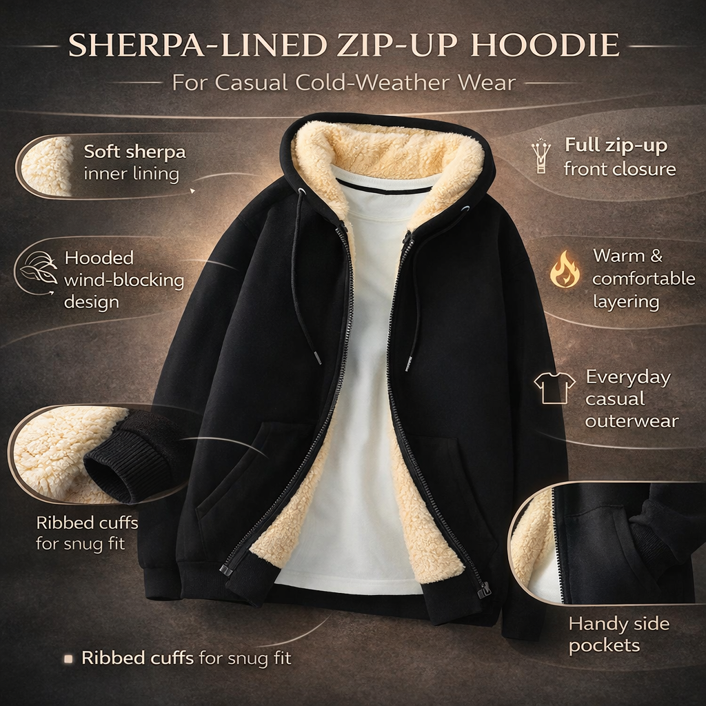 Up Hoodie Jacket Casual Outerwear Hood Cold Weather