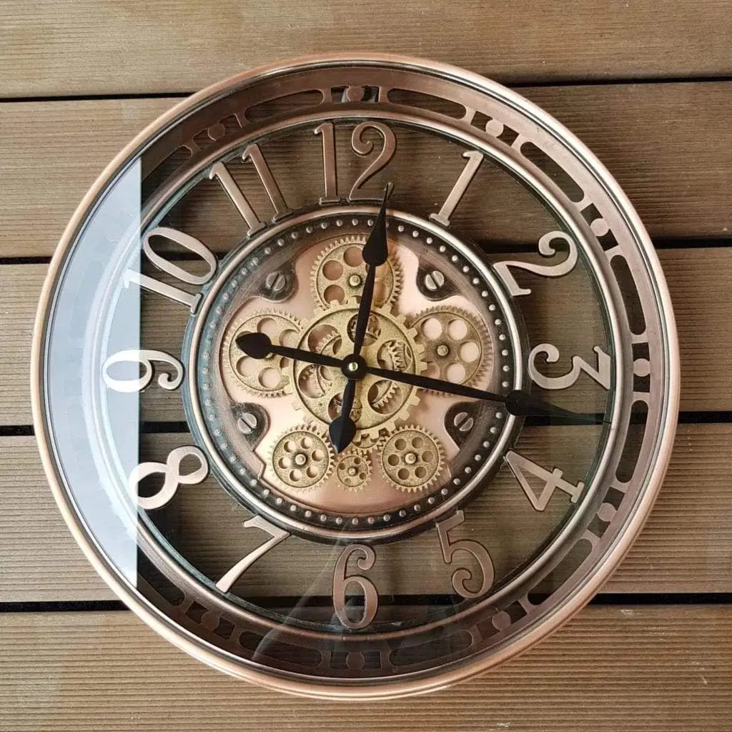 Horloge Murale Antique en Métal avec Design Élégant pour Bureau et Salon 0