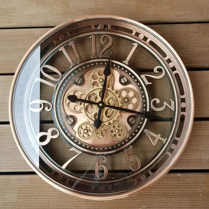 Horloge Murale Antique en Métal avec Design Élégant pour Bureau et Salon 0