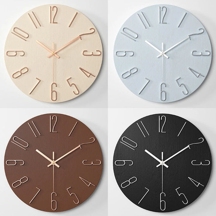 Horloge Murale Design Minimaliste 25 cm - Élégance Intemporelle pour Intérieur Moderne avec Mécanisme Silencieux 2