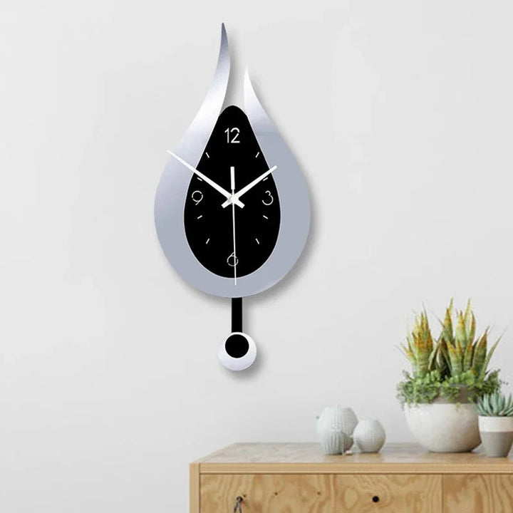 Horloge Murale Design en Acrylique au Style Aqua – Mécanisme Silencieux, 38 cm x 17 cm, Idéale pour Salon et Bureau 3