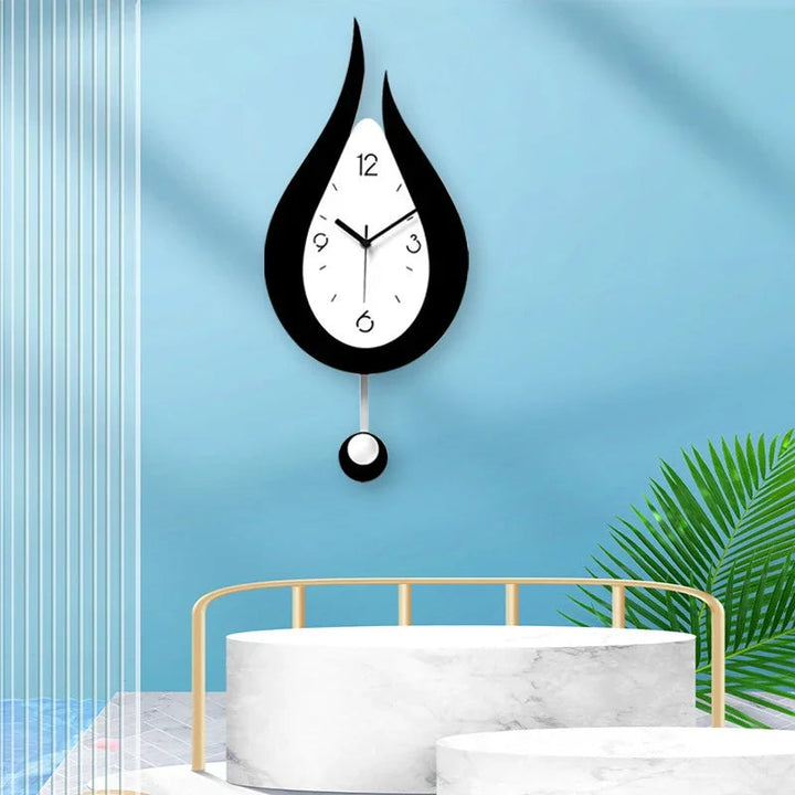 Horloge Murale Design en Acrylique au Style Aqua – Mécanisme Silencieux, 38 cm x 17 cm, Idéale pour Salon et Bureau 4