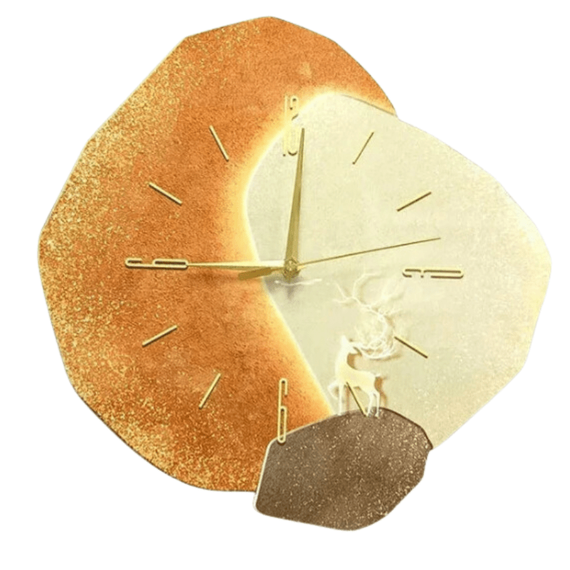 Horloge Murale Design en Bois Silencieuse 35 cm - Pendule Murale Originale avec Design Unique pour Intérieur Élégant 0