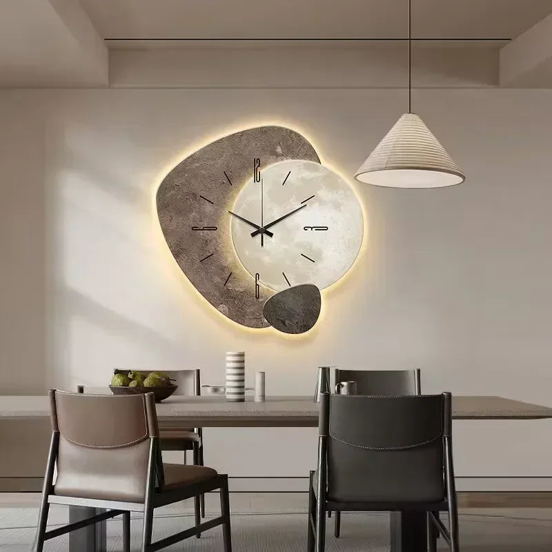 Horloge Murale Design en Bois Silencieuse 35 cm - Pendule Murale Originale avec Design Unique pour Intérieur Élégant 2