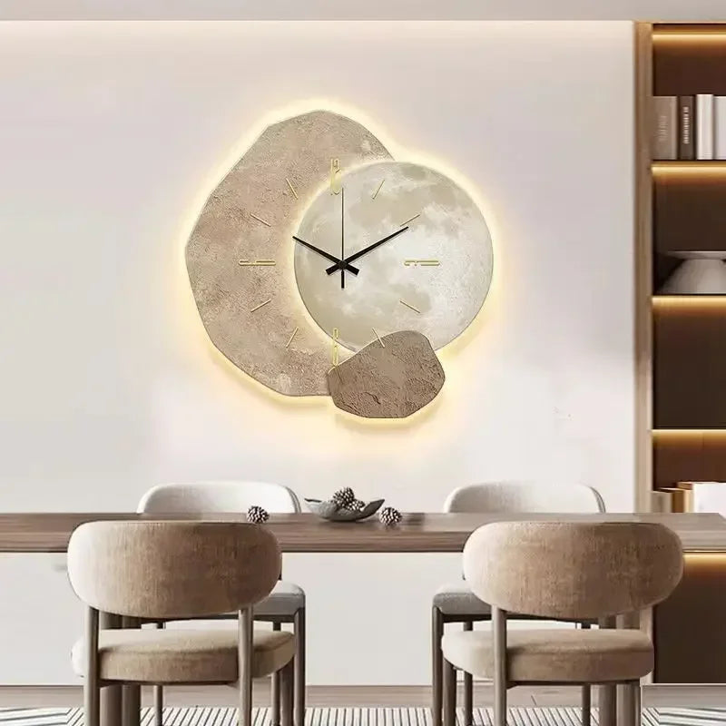 Horloge Murale Design en Bois Silencieuse 35 cm - Pendule Murale Originale avec Design Unique pour Intérieur Élégant 3