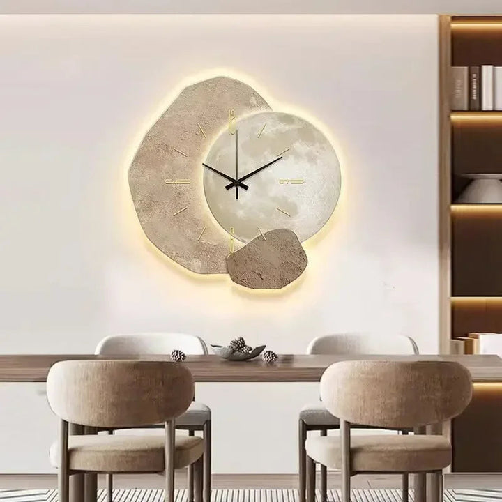 Horloge Murale Design en Bois Silencieuse 35 cm - Pendule Murale Originale avec Design Unique pour Intérieur Élégant 3