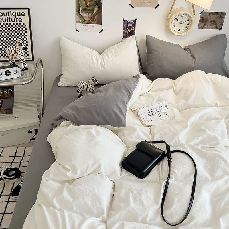 Housse de Couette 220x240 en Microfibre Douce avec 2 Taies d'Oreiller - Design Élégant Vert 4