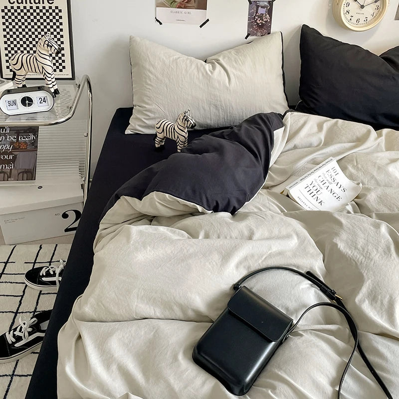 Housse de Couette 220x240 en Microfibre Douce avec 2 Taies d'Oreiller - Design Élégant Vert 5