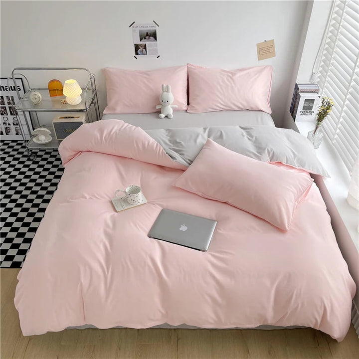 Housse de Couette 220x240 en Polyester à Rayures – Confort Optimal Toute l'Année avec Fermeture Éclair 1