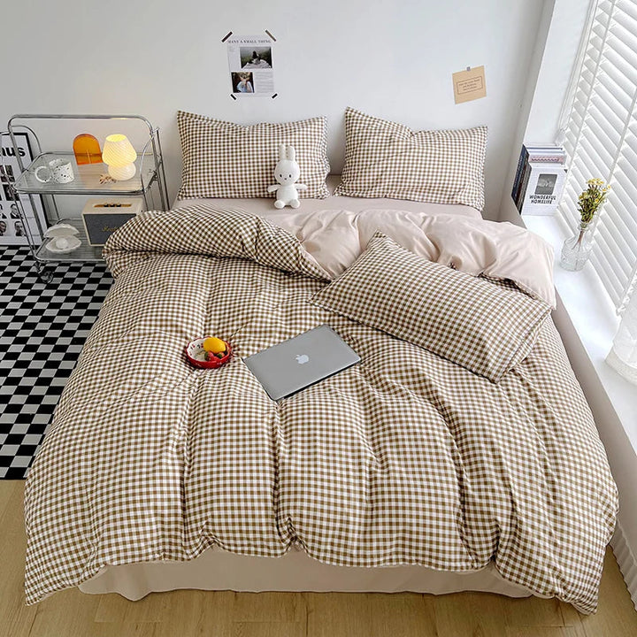 Housse de Couette 220x240 en Polyester à Rayures – Confort Optimal Toute l'Année avec Fermeture Éclair 2