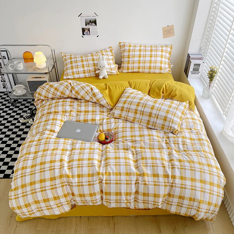 Housse de Couette 220x240 en Polyester à Rayures – Confort Optimal Toute l'Année avec Fermeture Éclair 4