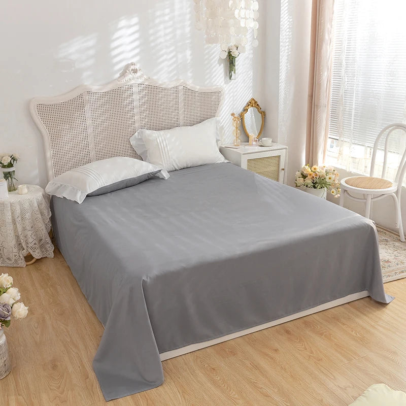 Housse de Couette en Microfibre Imprimé Floral – Élégance Naturelle en Blanc et Gris 5