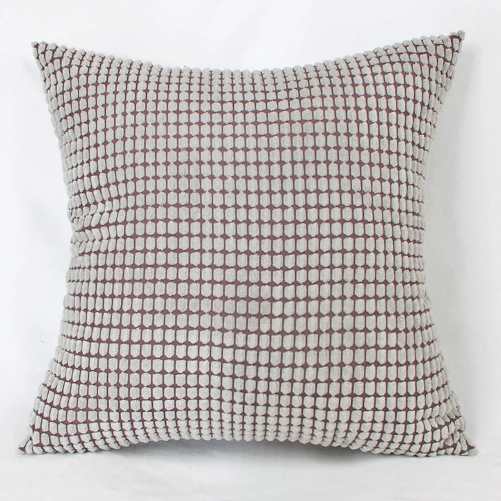 Housse de Coussin en Velours Côtelé de Coton avec Motif Grain de Maïs – 45x45 cm 0