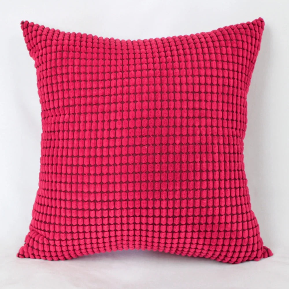 Housse de Coussin en Velours Côtelé de Coton avec Motif Grain de Maïs – 45x45 cm 6