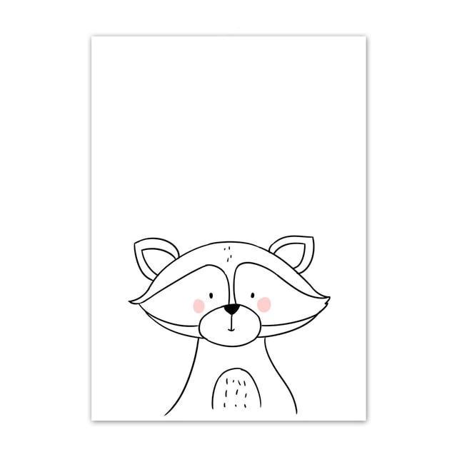 Impressions sur Toile de Furry Friends – Décoration Intérieure Élégante et Ludique 4