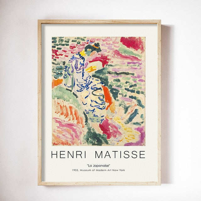 Imprimés Muraux Élégants Inspirés de Matisse – Collection JapansÉclat en Toile Imperméable pour Décoration Intérieure Moderne 0