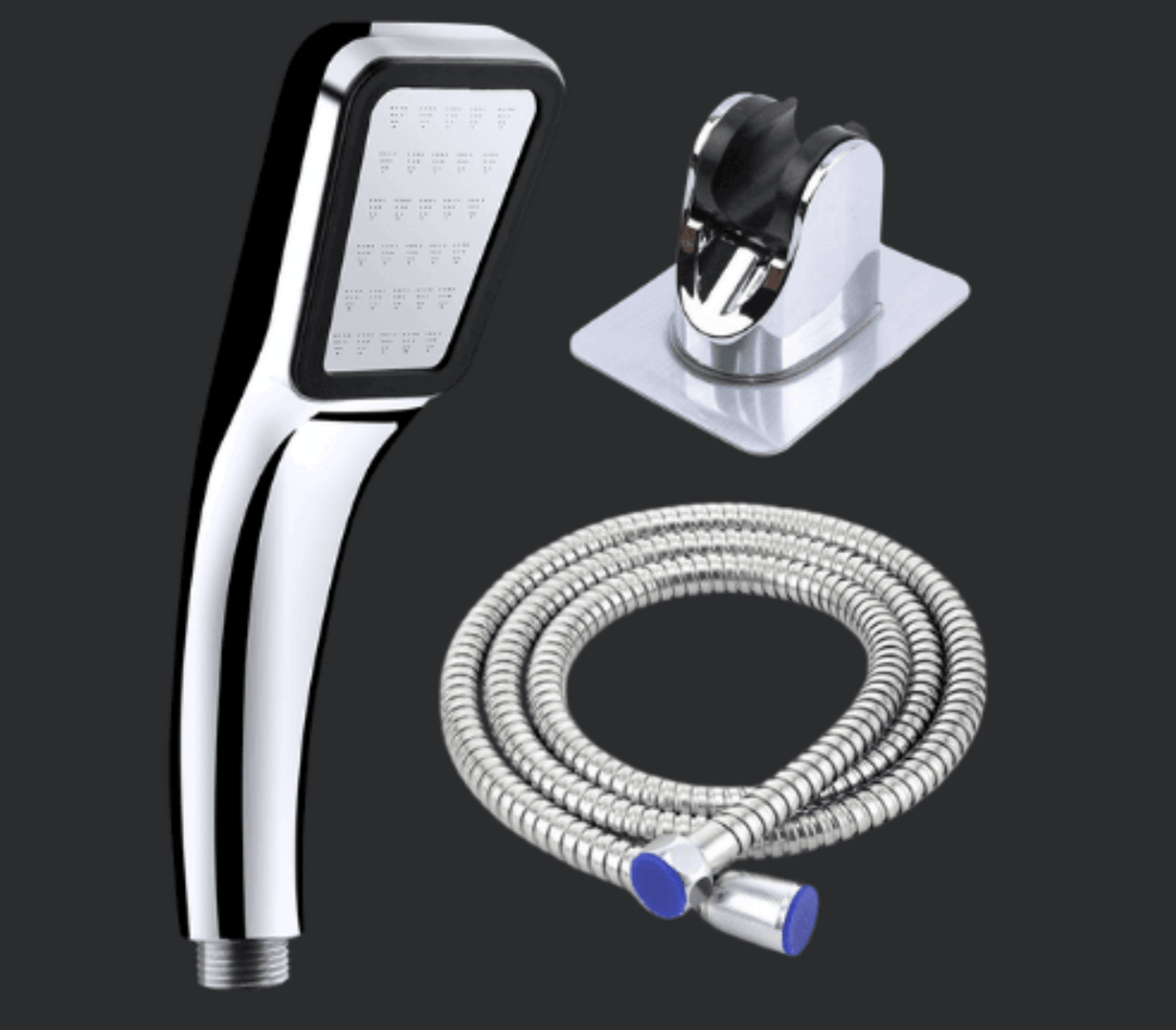 Jet de Douche Aluminium Durable avec Économie d'Eau – Débit Puissant et Réglages Polyvalents 0