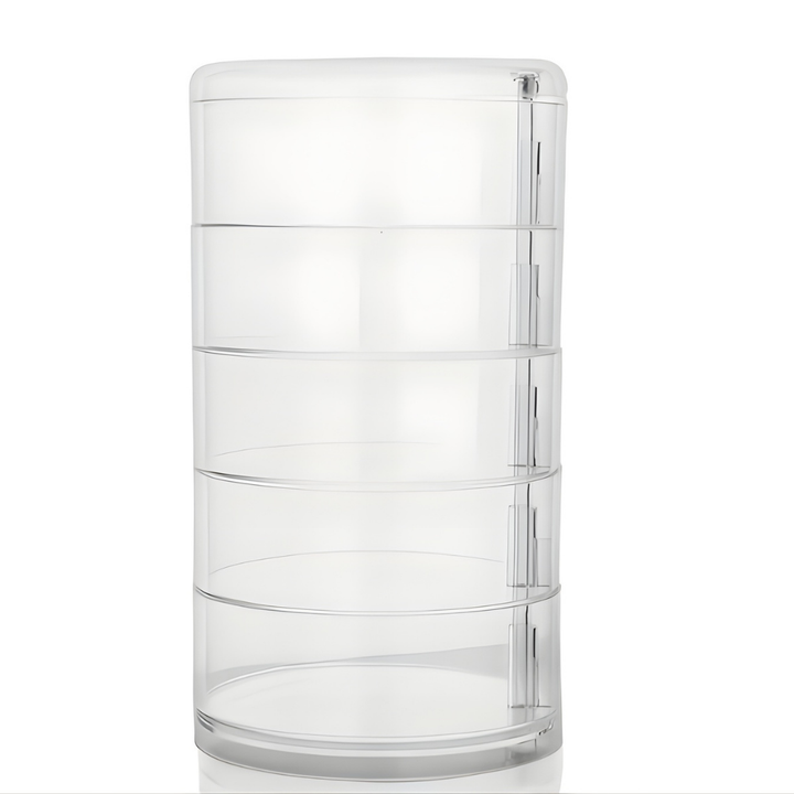 Schmuckorganizer drehbarer Acryl-Turm mit fünf Lagen Aufbewahrung Muttertag