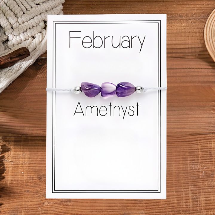 Jewelry Set Mother's Day Birthstone Crystal Necklace with Gift Card