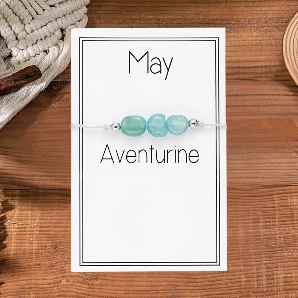 Jewelry Set Mother's Day Birthstone Crystal Necklace with Gift Card