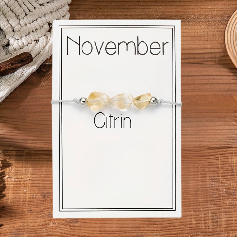 Jewelry Set Mother's Day Birthstone Crystal Necklace with Gift Card