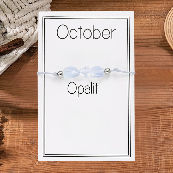 Jewelry Set Mother's Day Birthstone Crystal Necklace with Gift Card