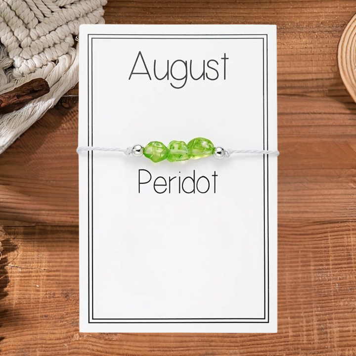 Jewelry Set Mother's Day Birthstone Crystal Necklace with Gift Card