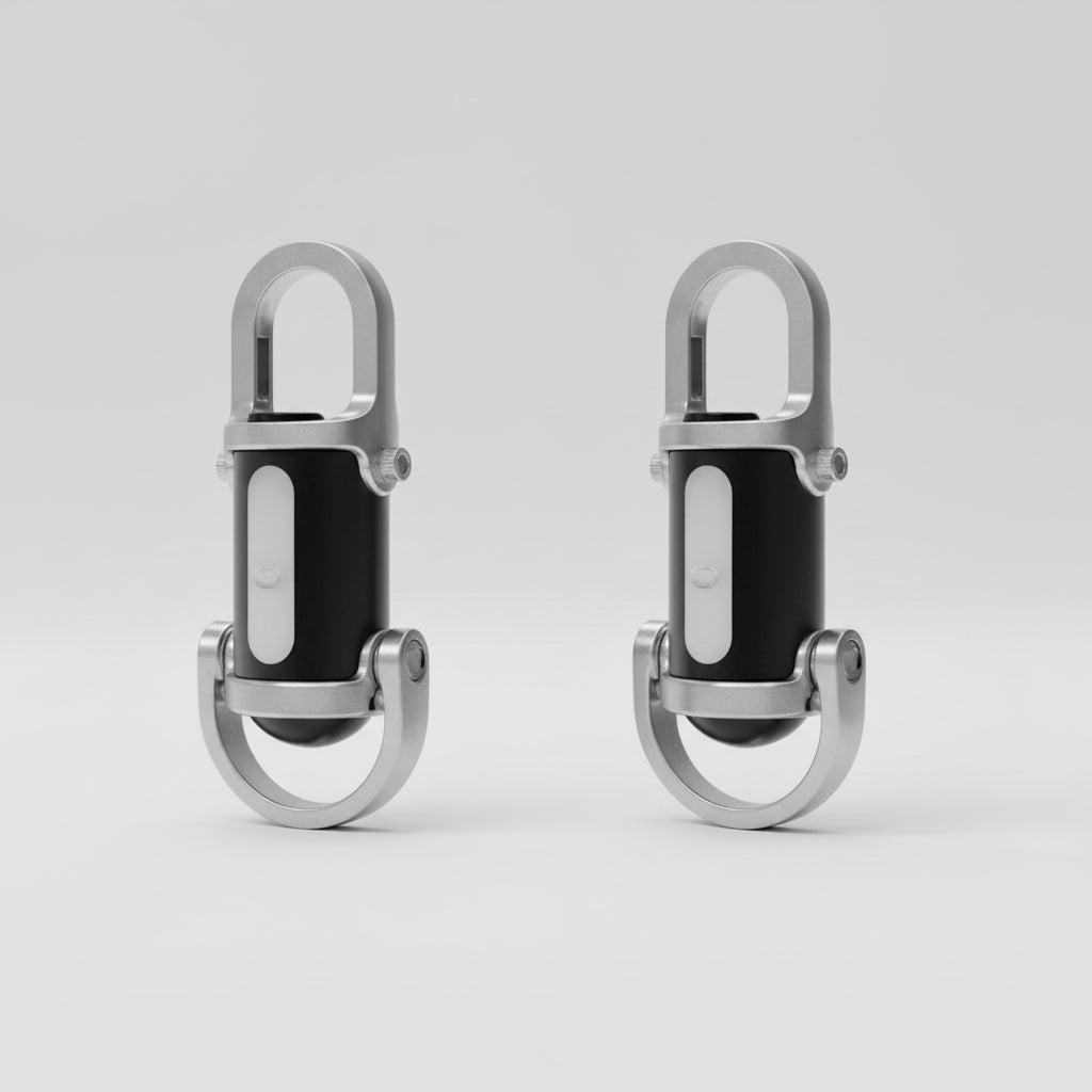 Portachiavi Torcia LED Ricaricabile Mini Luce Clip Luminosa per Escursionismo