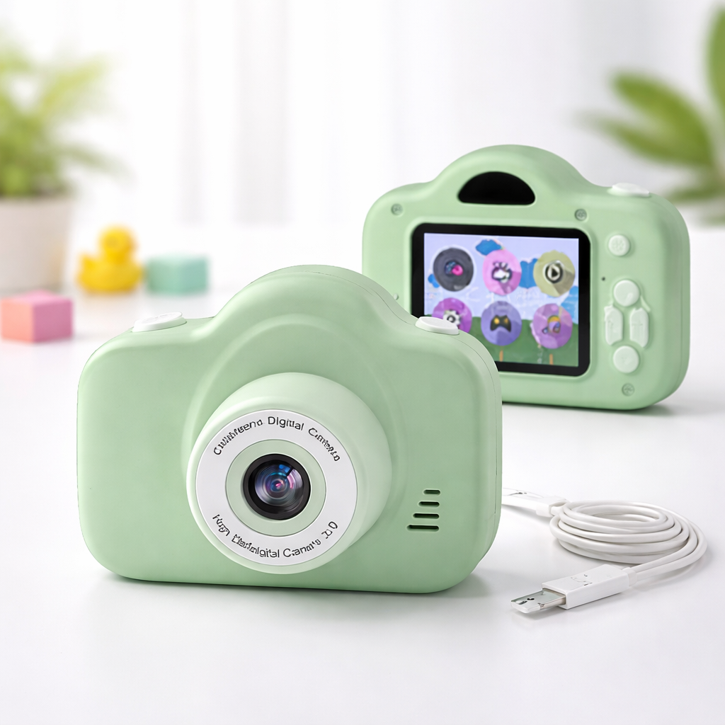Macchina Fotografica Bambini Digitale Doppia Lente Selfie