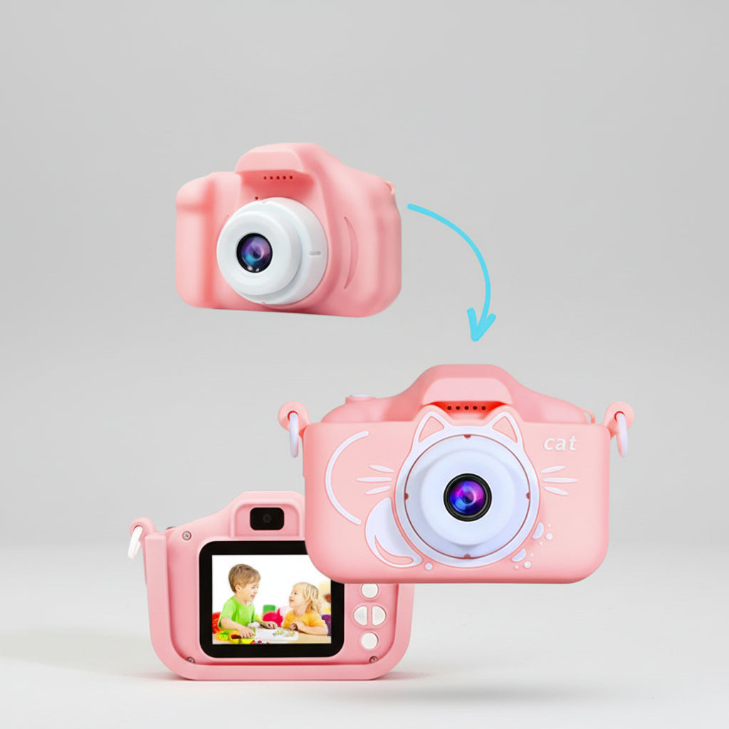 Dětský Fotoaparát Digitální Kamera HD Video 64GB Paměťová Karta
