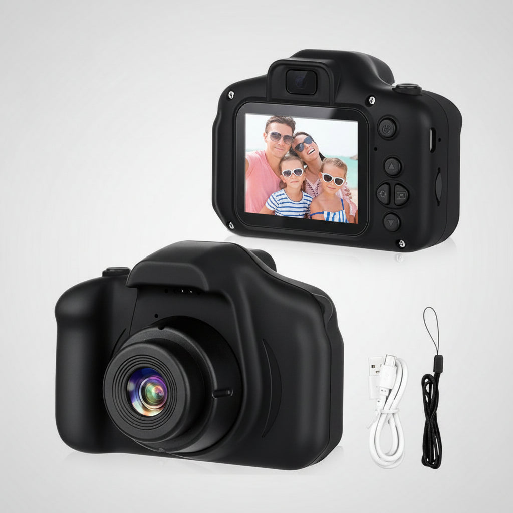 Dětský Fotoaparát Digitální Kamera HD Video 64GB Paměťová Karta