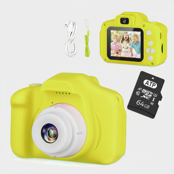 Dětský Fotoaparát Digitální Kamera HD Video 64GB Paměťová Karta