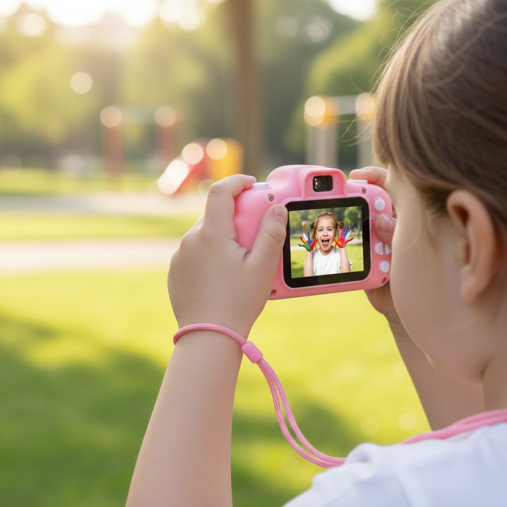 Dětský Fotoaparát Digitální Kamera HD Video 64GB Paměťová Karta