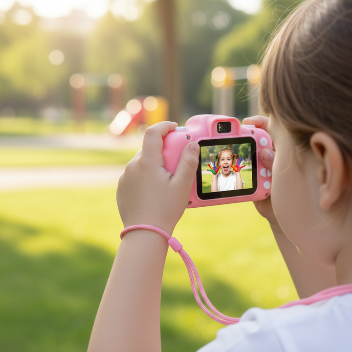 Dětský Fotoaparát Digitální Kamera HD Video 64GB Paměťová Karta