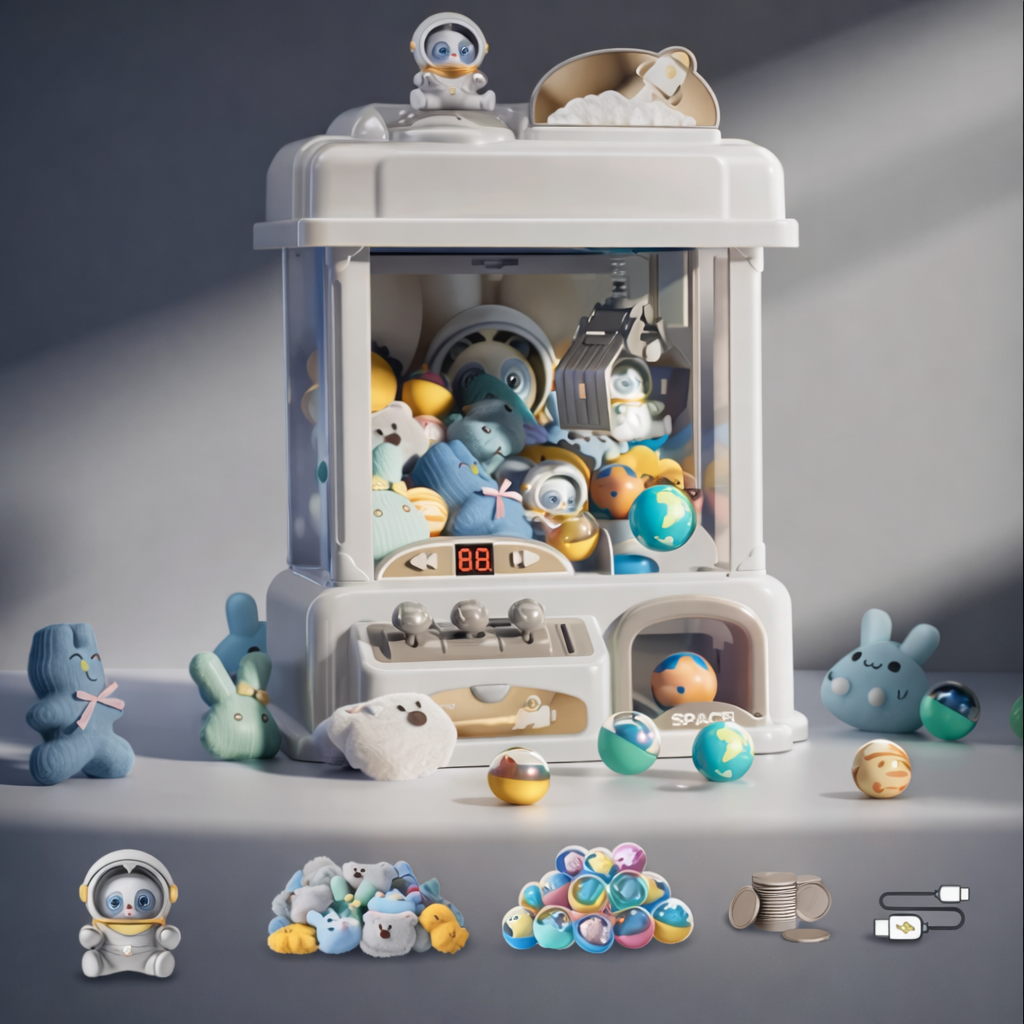 Kids Claw Machine Toy Arcade Game Plush Prizes