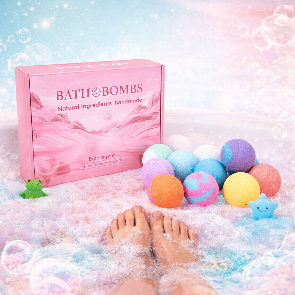 Bath Bomb Gift Set Kids Surprise Toy Fizzing Spa Bath Balls Pack