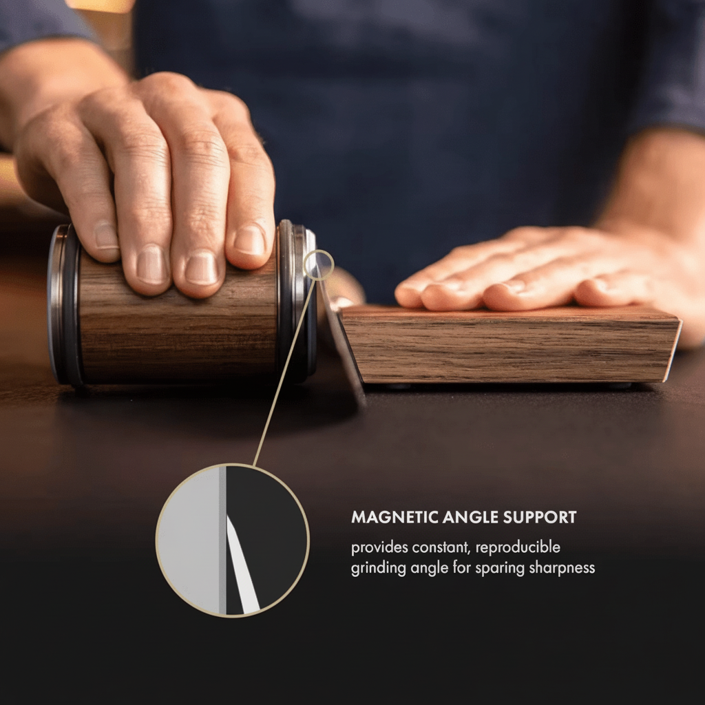 Knife Sharpener Rolling Diamond Wheel Kitchen Blade Tool