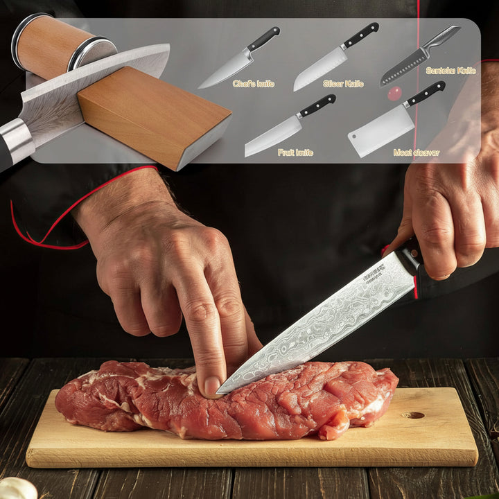 Knife Sharpener Rolling Diamond Wheel Kitchen Blade Tool