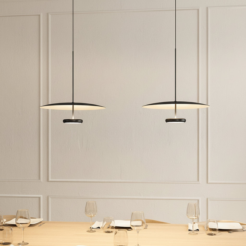Modern Retro LED Ceiling Light Adjustable Height Dual Lighting Modes