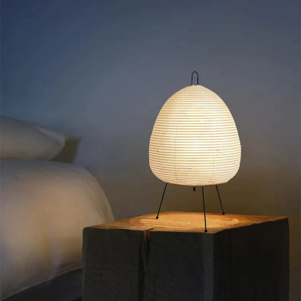 Lampadaire Design Japonais en Papier de Riz pour Salon et Bureau – Éclairage Doux LED, Style Minimaliste 1