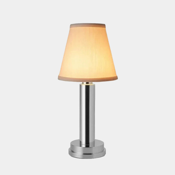 Lampe De Table Sans Fil Rechargeable Élégante En Aluminium Et Tissu 9