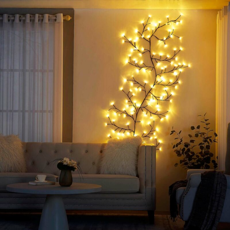 Lampe Decorative Arbre à LED - Luminaire Pour Salon - Éclairage Ambiance Unique 1