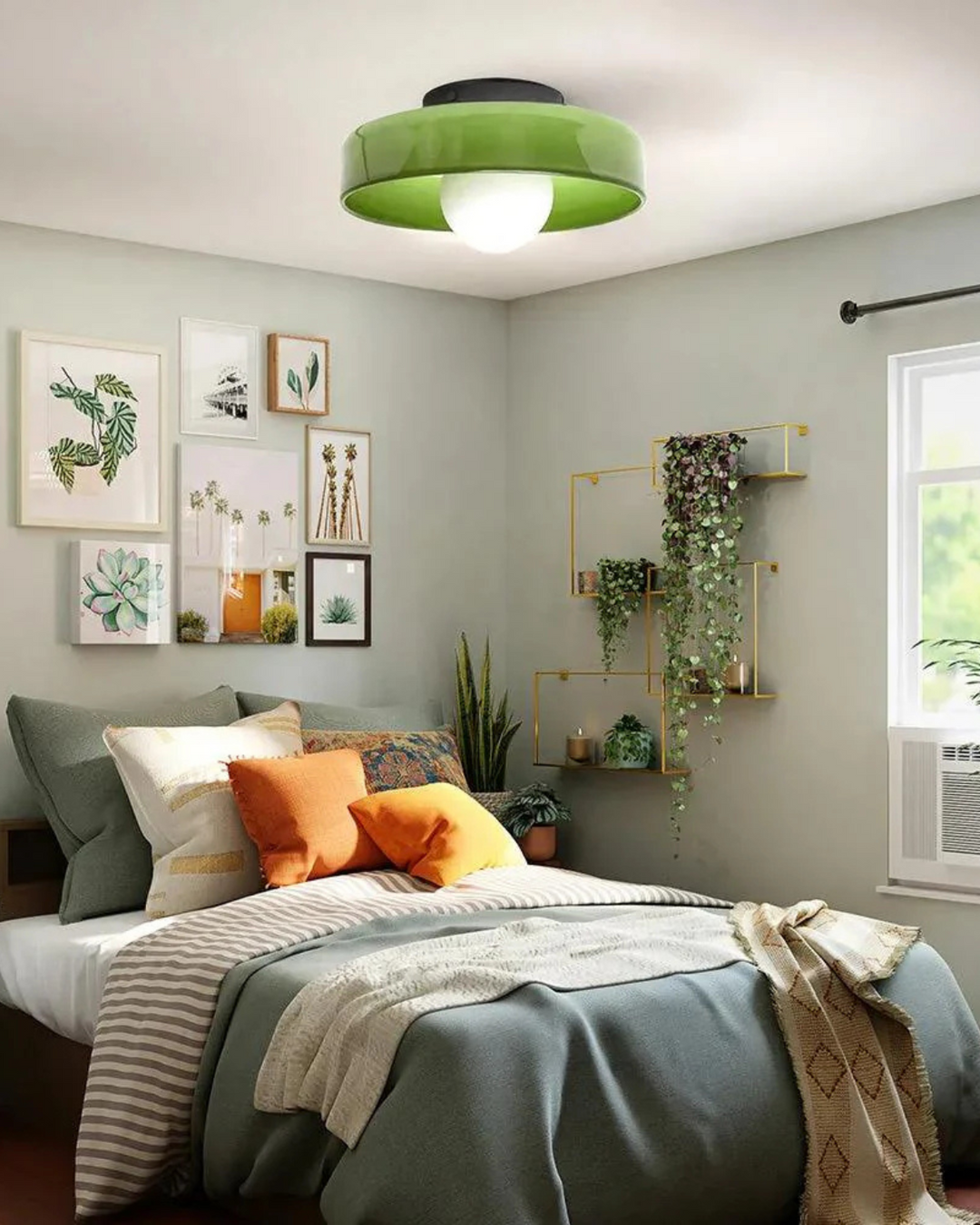 Lampe Décorative Artistique Moderne - Luminaire Pour Salon Élégant en Fer et Verre 4